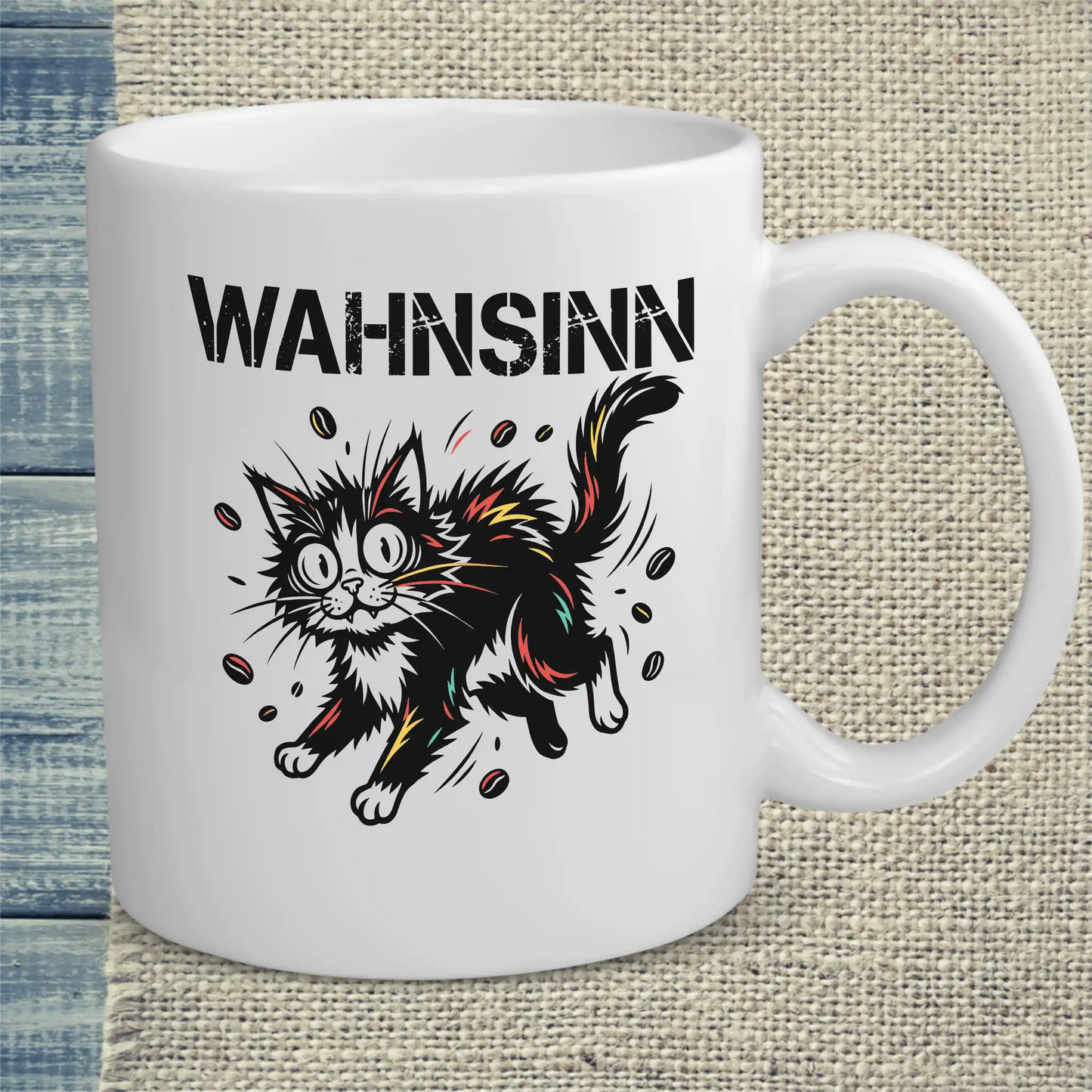Tasse 325ml - Wahnsinn - Katze