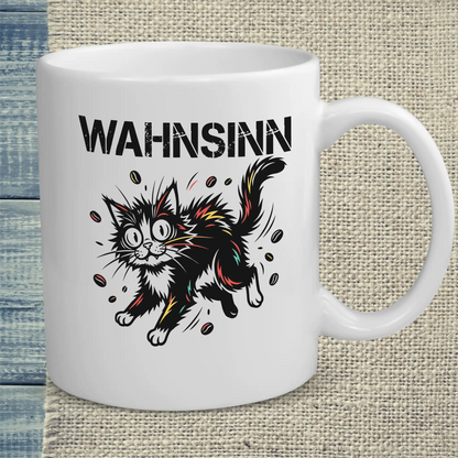 Tasse 325ml - Wahnsinn - Katze