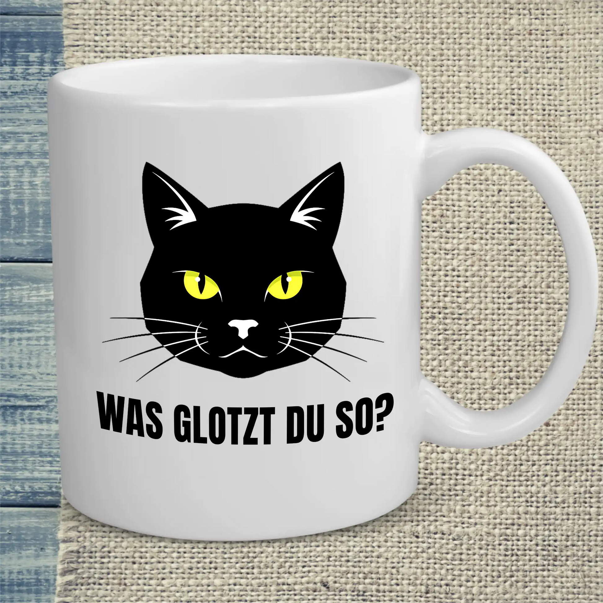 Tasse 325ml - Was glotzt du so? - Katze