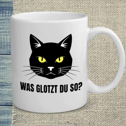 Tasse 325ml - Was glotzt du so? - Katze