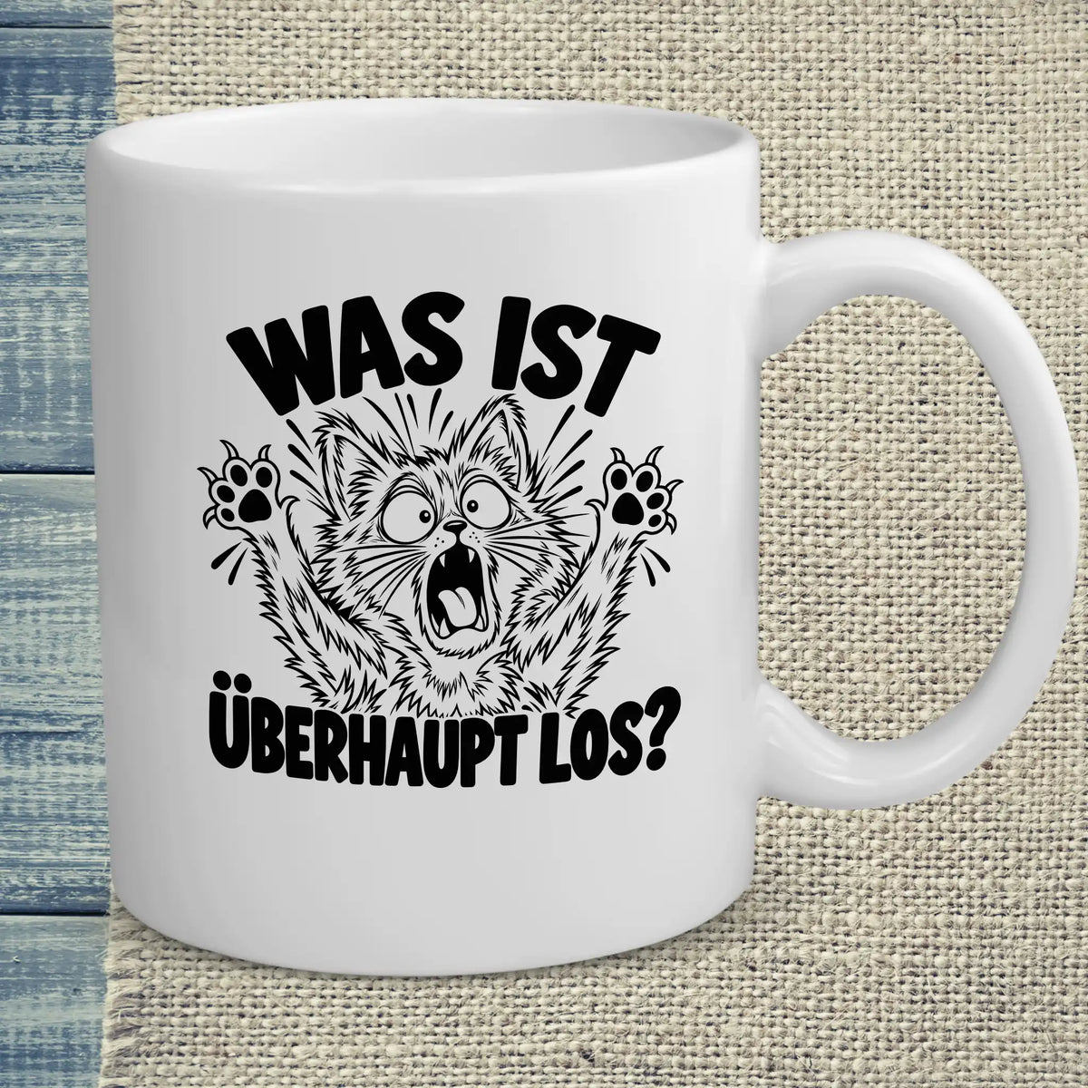 Tasse 325ml - Was ist überhaupt los? - Katze