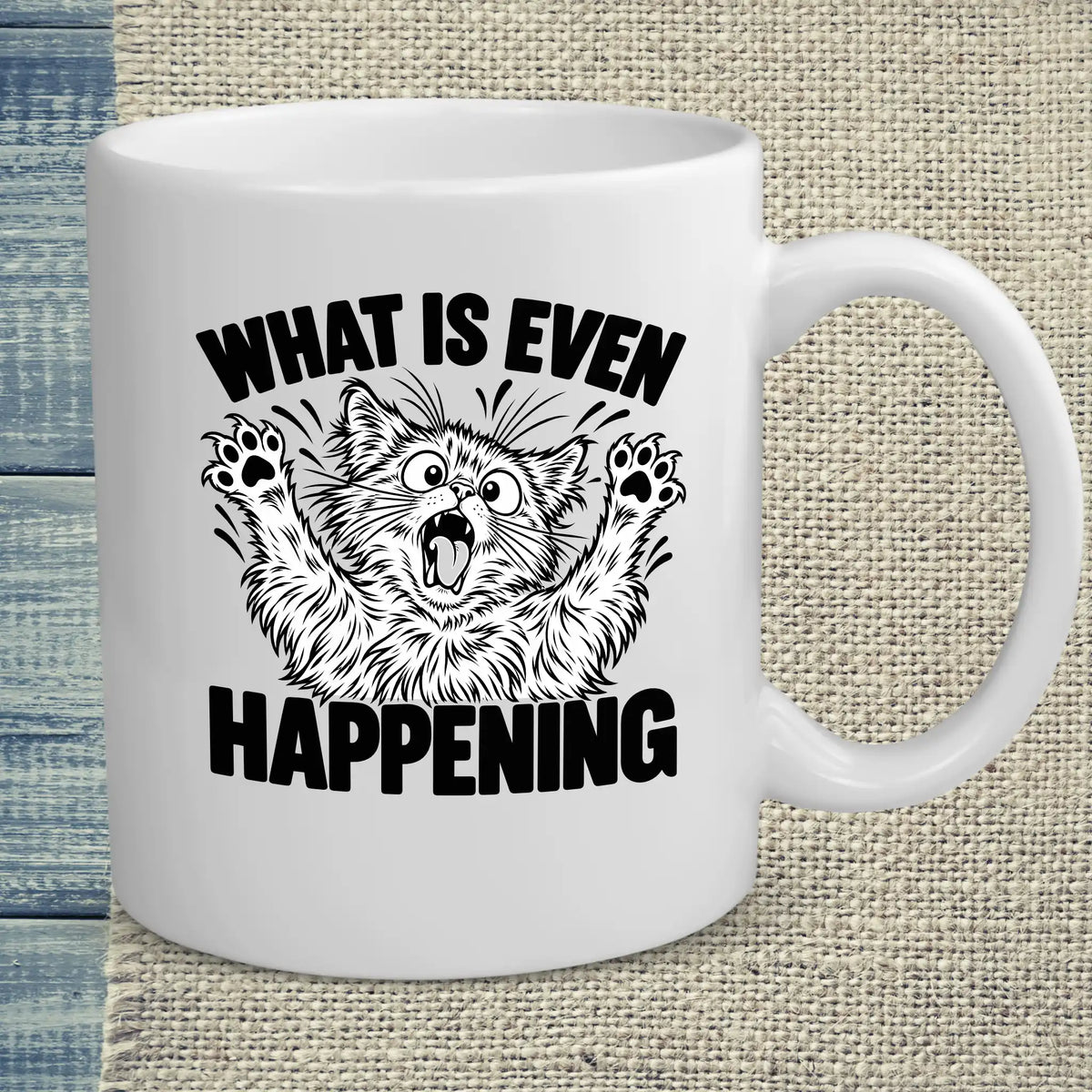 Tasse 325ml - What is even happening - Katze