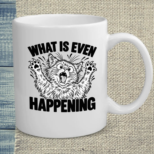 Tasse 325ml - What is even happening - Katze