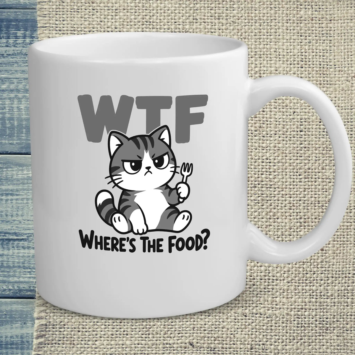 Tasse 325ml - Where is the Food - Katze