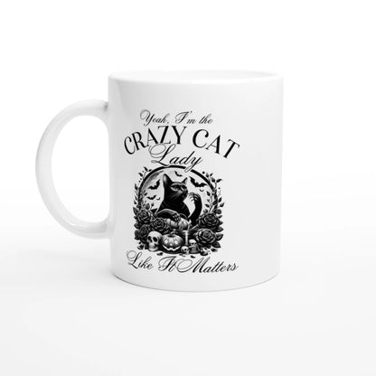 Tasse 325ml - Yeah - I'm the crazy cat lady - Kaffee, Cat Lady