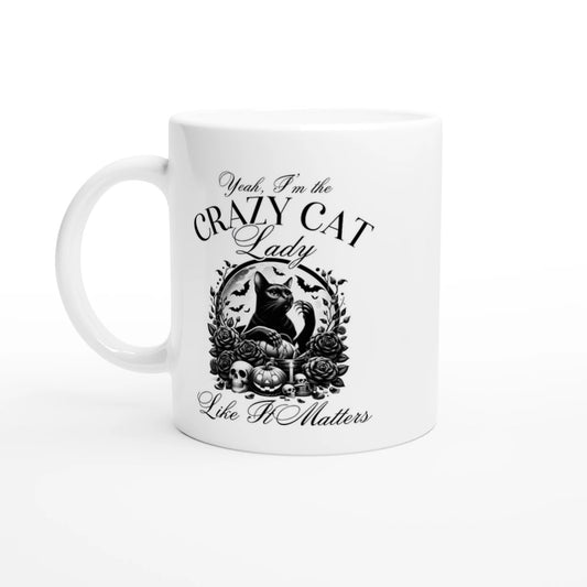 Tasse 325ml - Yeah - I'm the crazy cat lady - Kaffee, Cat Lady