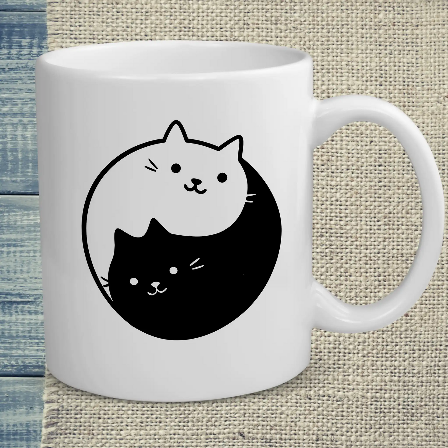 Tasse 325ml - yin yang - Katze