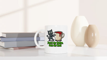 Tasse 325ml - Zuerst der Kaffee, dann der Rest - Katze & Kaffee