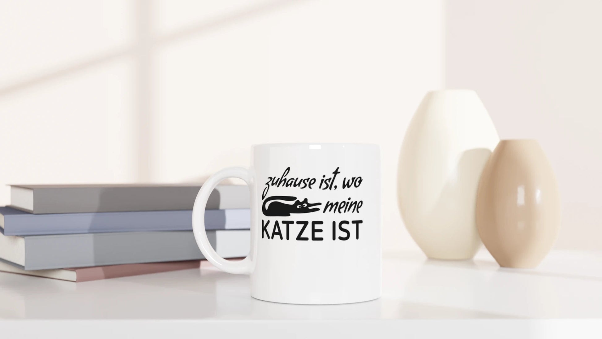 Tasse 325ml - Zuhause ist - wo meine Katze ist - Katze